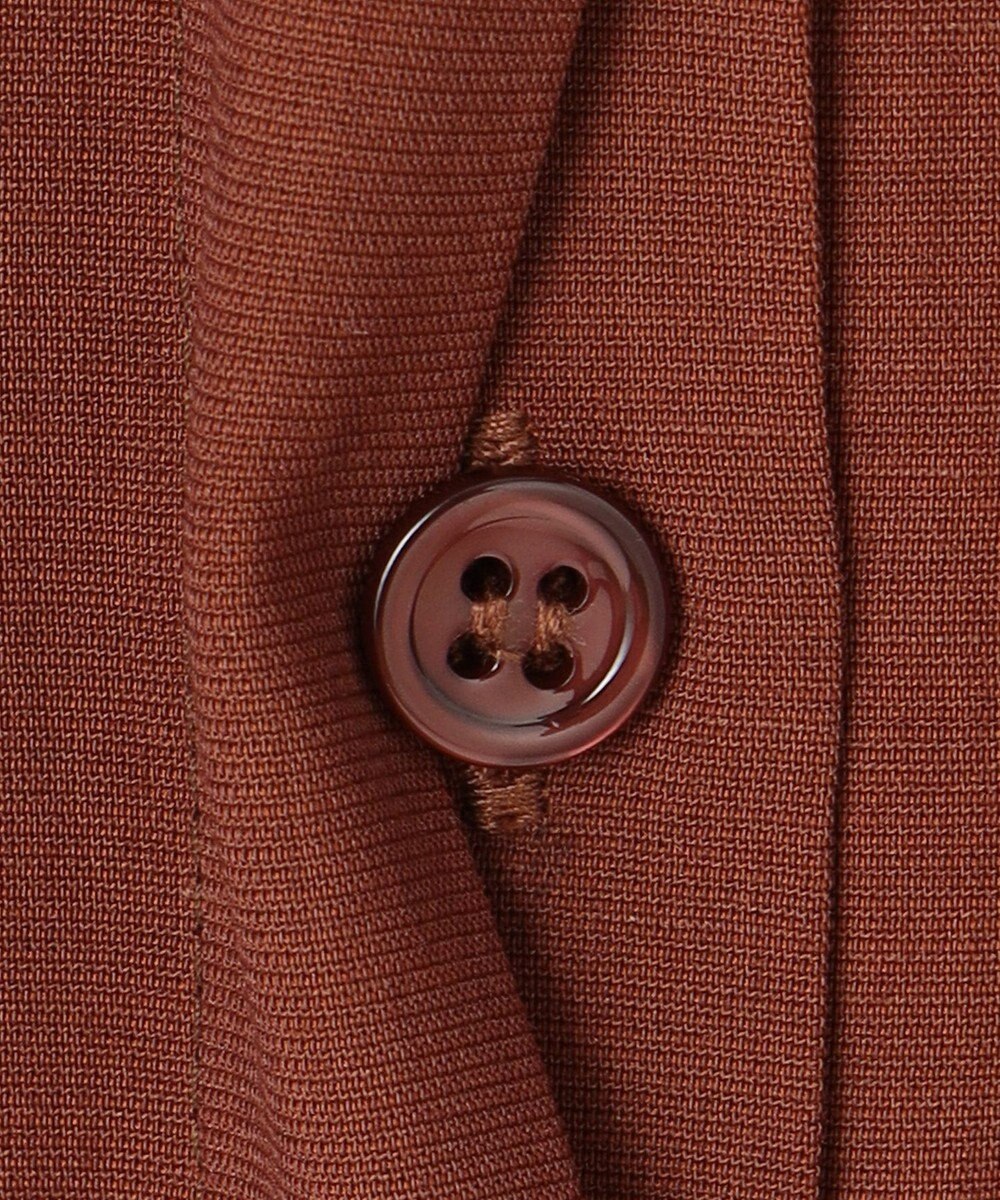 ICB 【洗える】T/Rドライリネン クロップドシャツ 