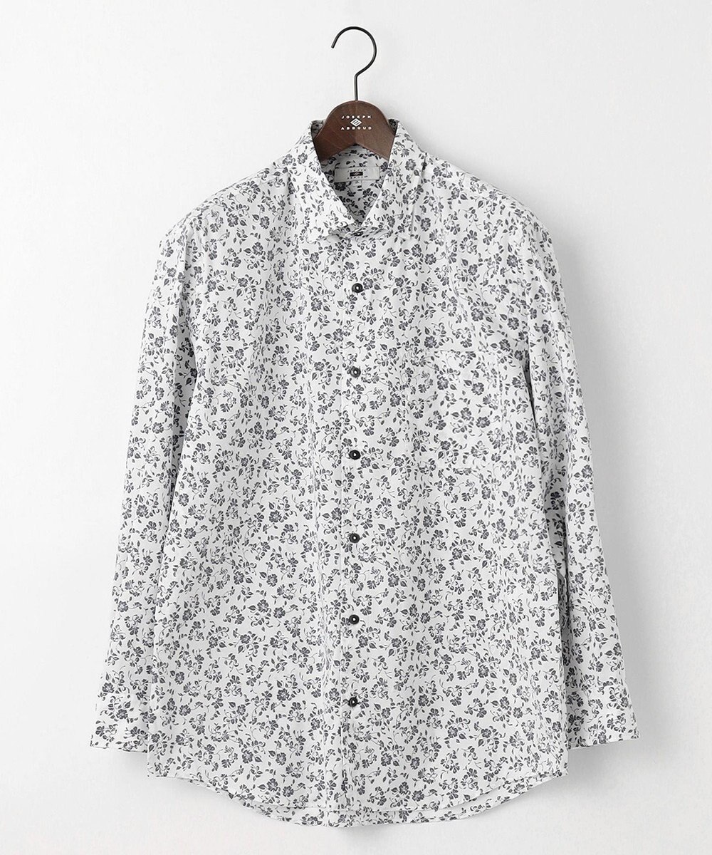 JOSEPH ABBOUD 【キングサイズ・洗える】フラワーモチーフストレッチ シャツ 