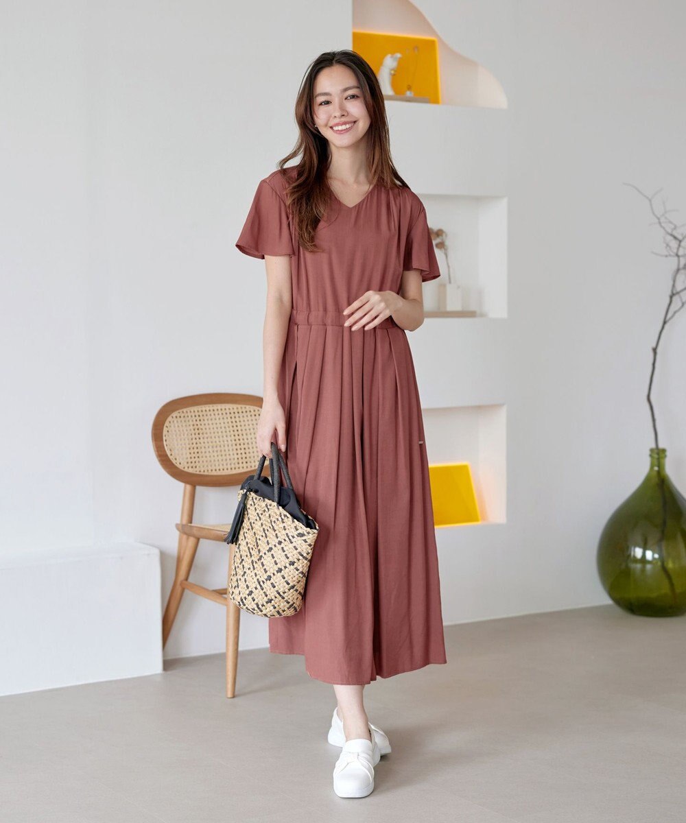 Tiaclasse 【洗える】サイドリボンドロストワンピース 