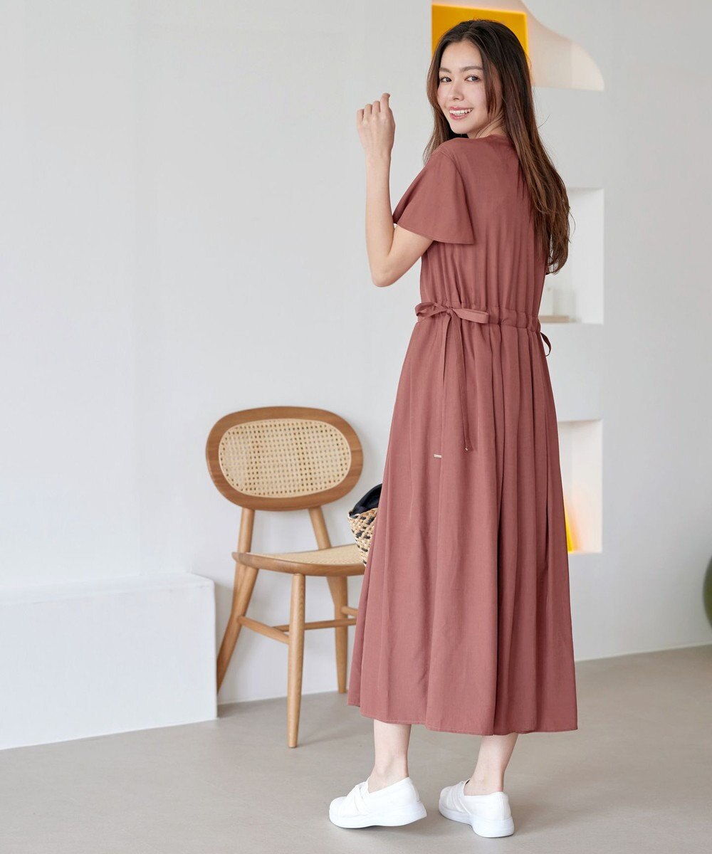 Tiaclasse 【洗える】サイドリボンドロストワンピース 