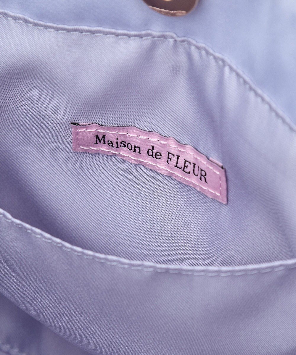 Maison de FLEUR コットンキャンディ刺繍トートバッグ 