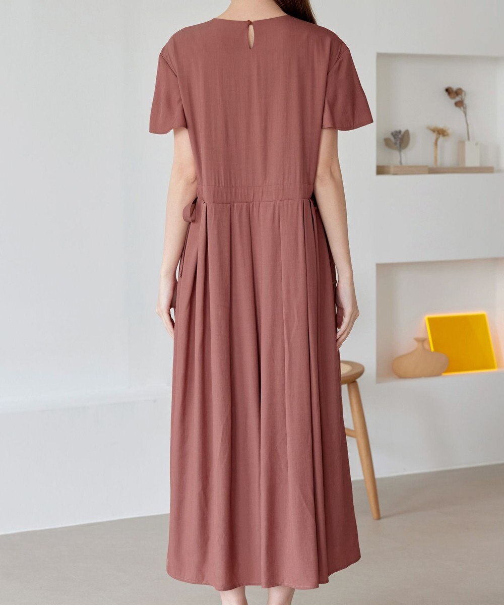 Tiaclasse 【洗える】サイドリボンドロストワンピース 