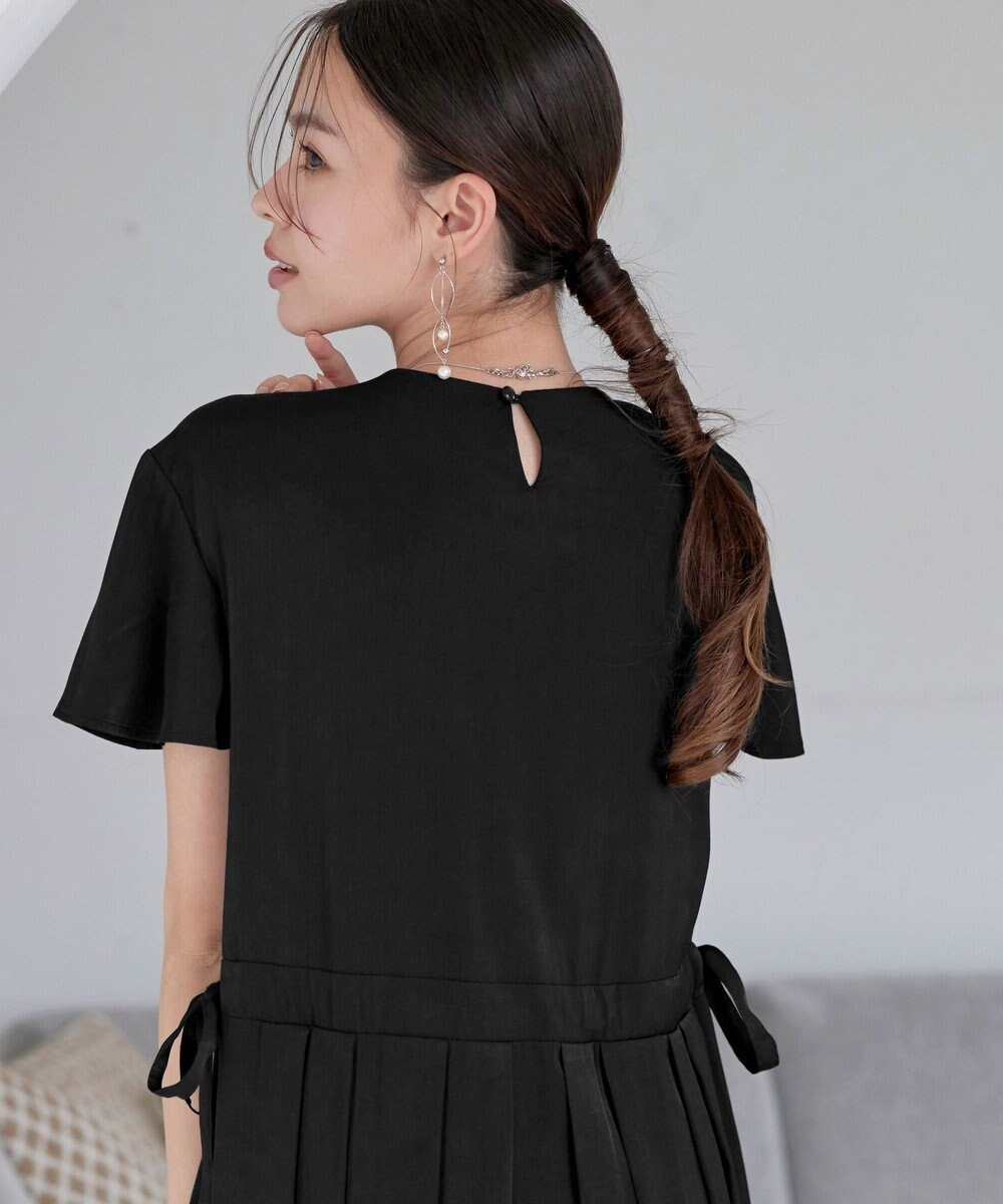 Tiaclasse 【洗える】サイドリボンドロストワンピース 