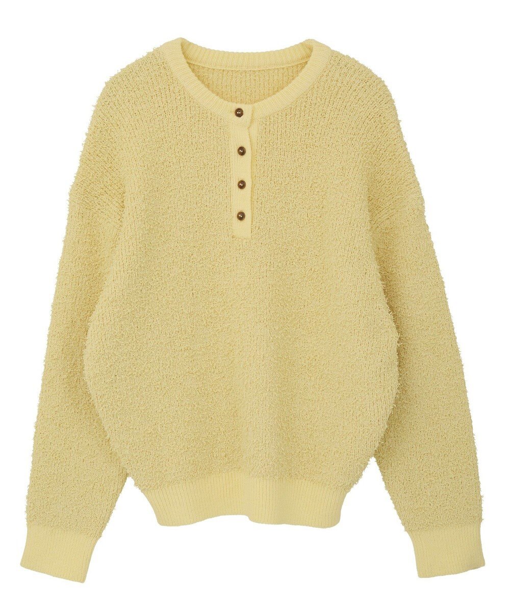 CRAFT STANDARD BOUTIQUE ネップヘンリーネックニットプルオーバー 