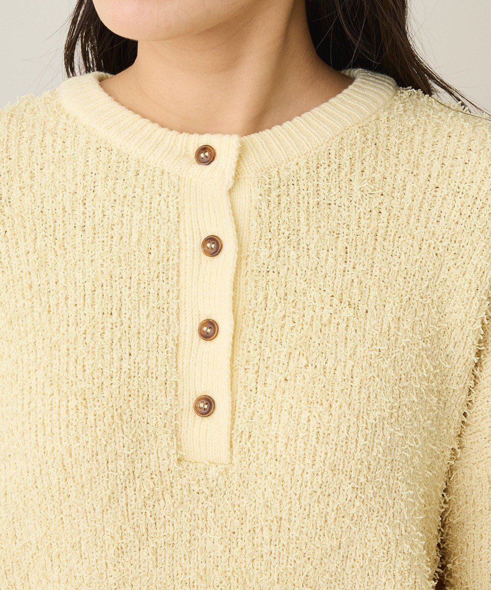 CRAFT STANDARD BOUTIQUE ネップヘンリーネックニットプルオーバー 