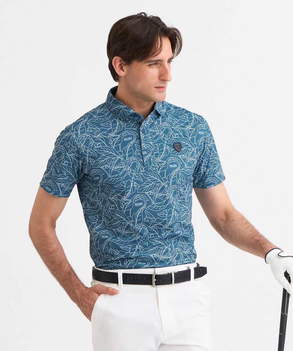 23区GOLF 【MEN】遮熱エイトムーブ リーフポロシャツ 