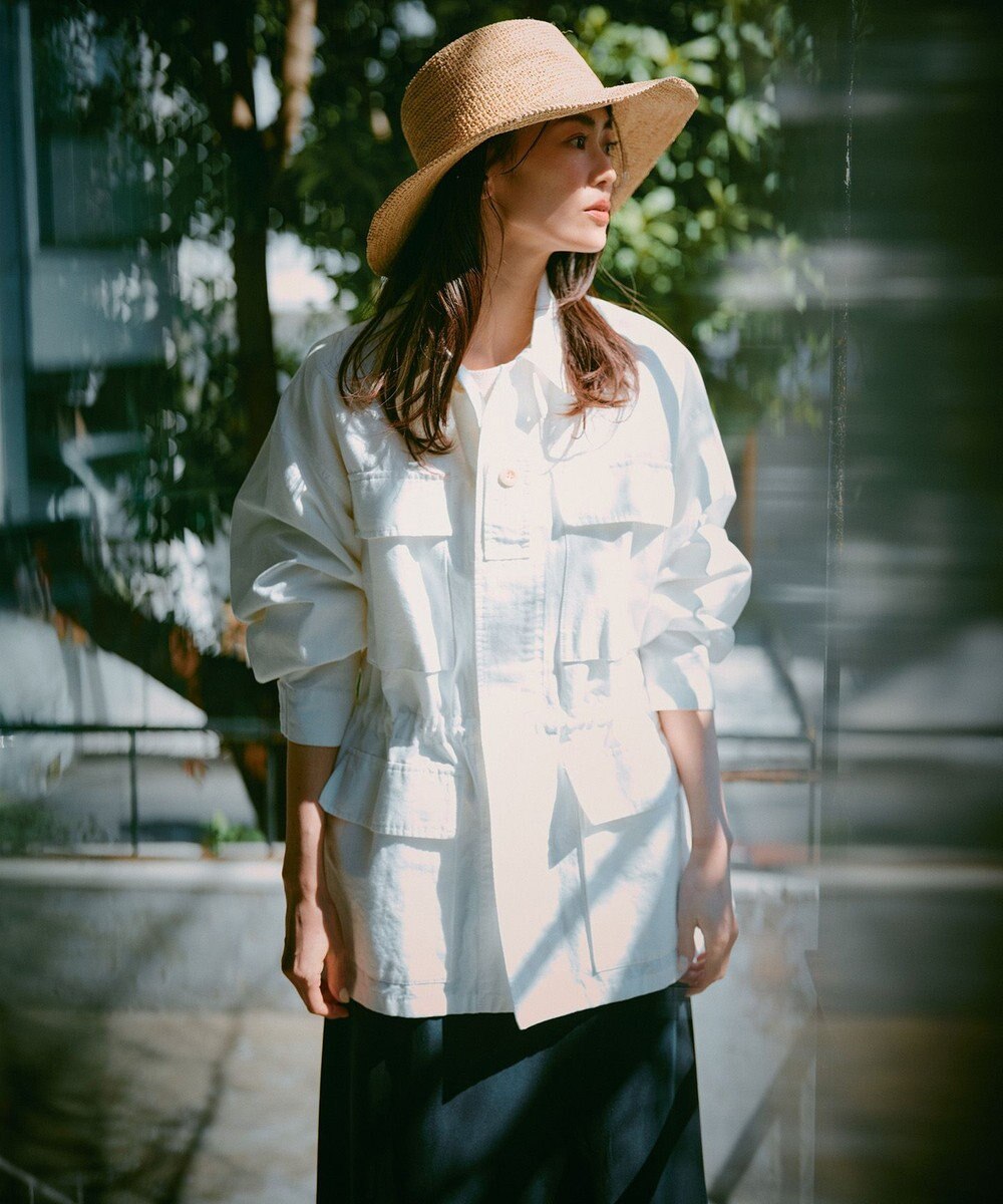 NAVE 【ReNAVE・セットアップ可/洗える/UVケア/接触冷感】フィブリルシャンブレー Aラインスカート 