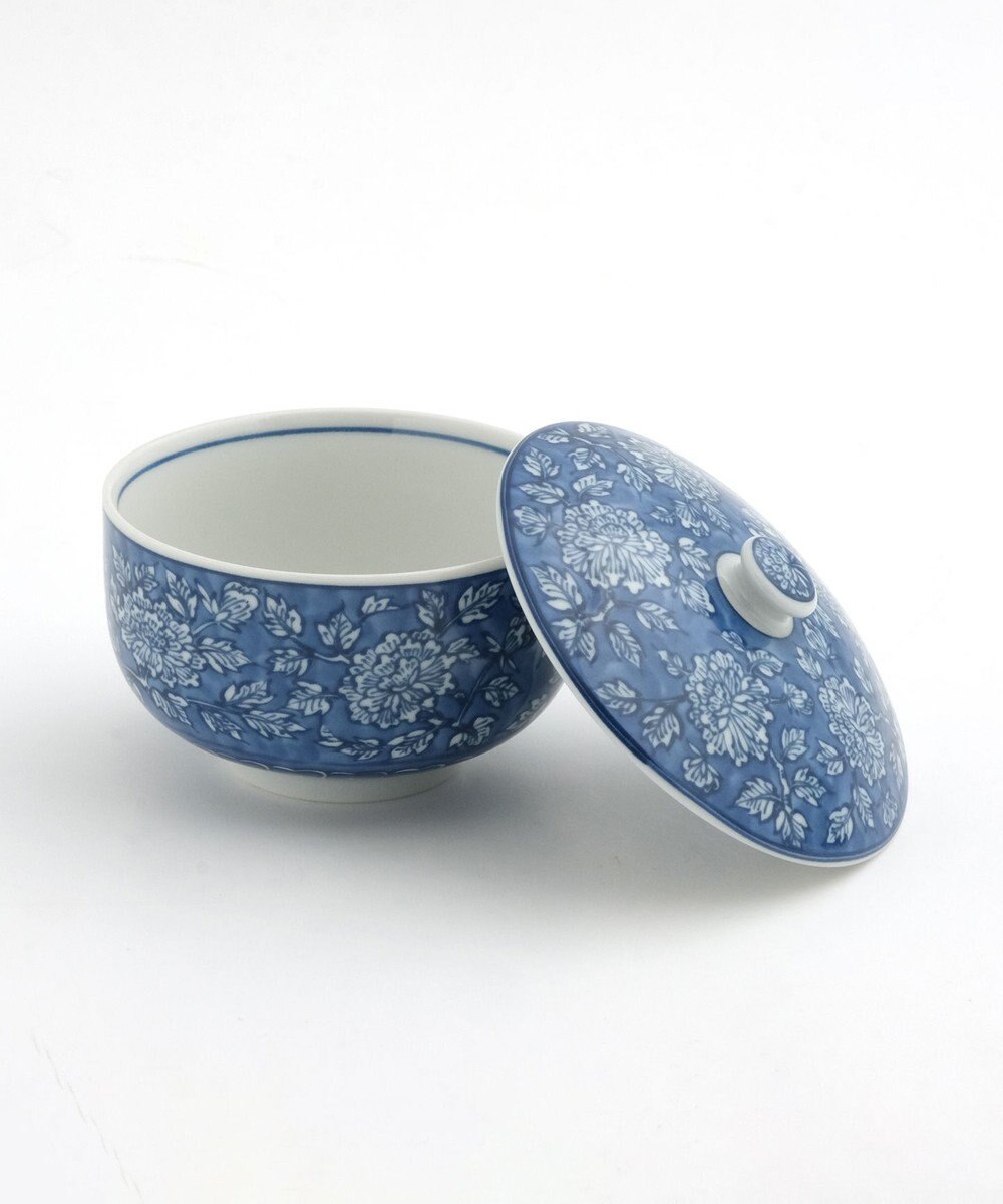 たち吉 【たち吉】染牡丹蓋付お茶呑茶碗〈５客〉美濃焼 