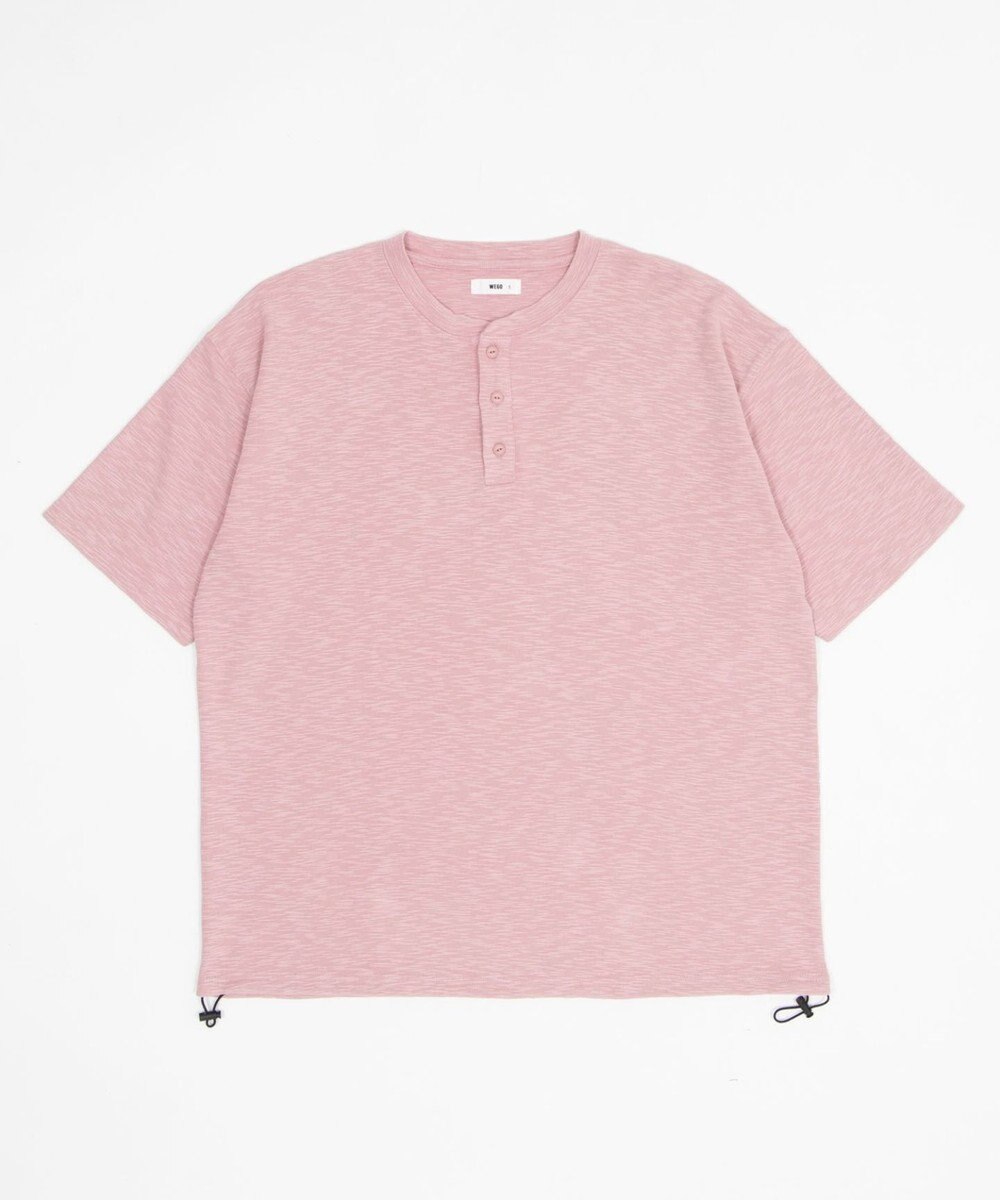 WEGO 【ユニセックス着用ITEM/MLサイズ展開】スラブヘンリーネックT（SS） 