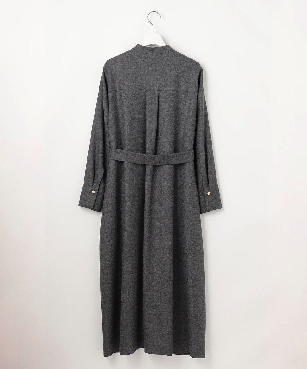 自由区 ウールジョーゼットシャツ ワンピース 