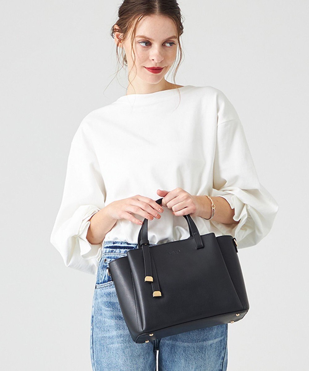 LA BAGAGERIE 【MONICA】ボウタイリボンハンドバッグ 