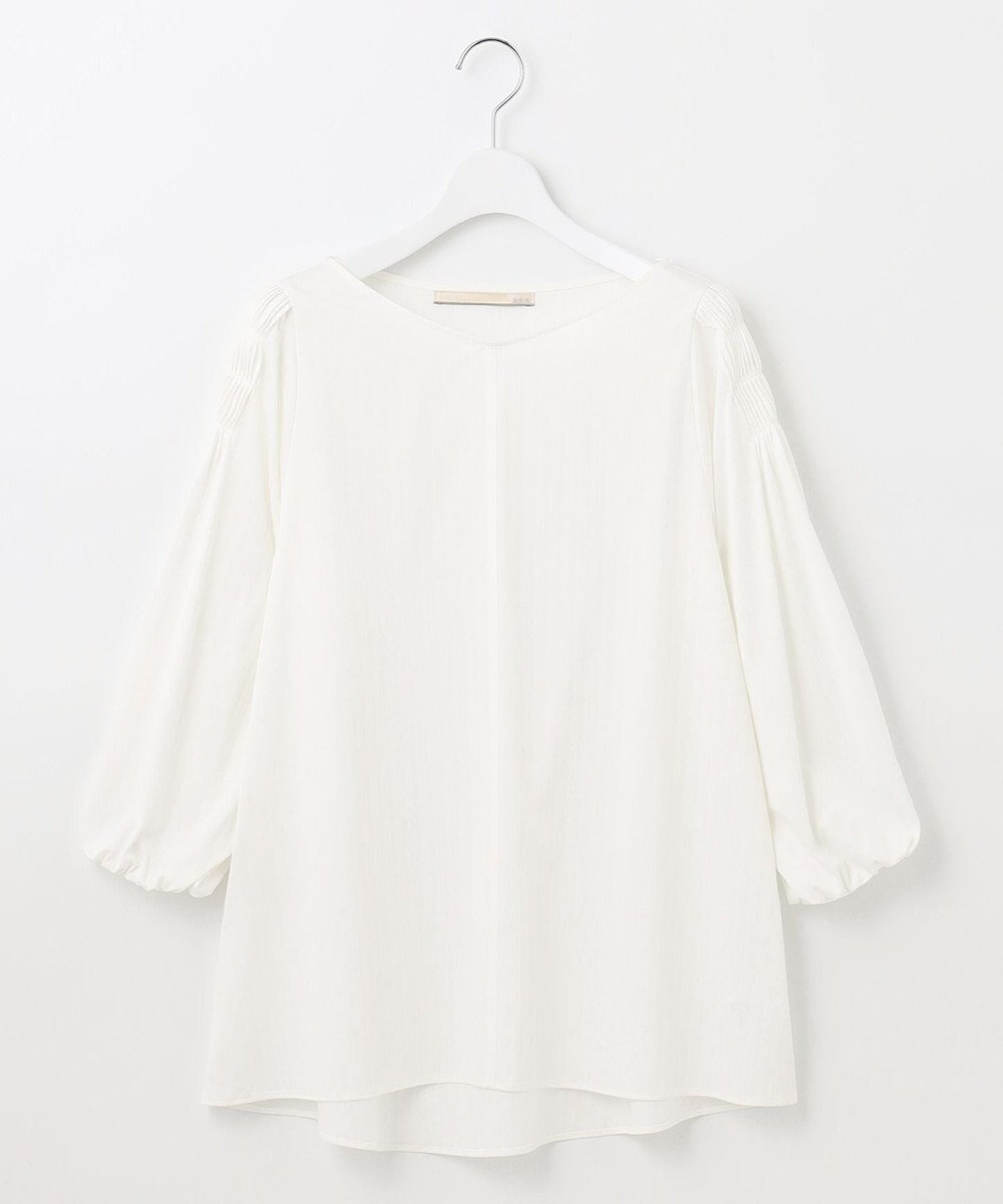 自由区 【XSサイズ～/洗える】ストレッチシャーティング ブラウス 