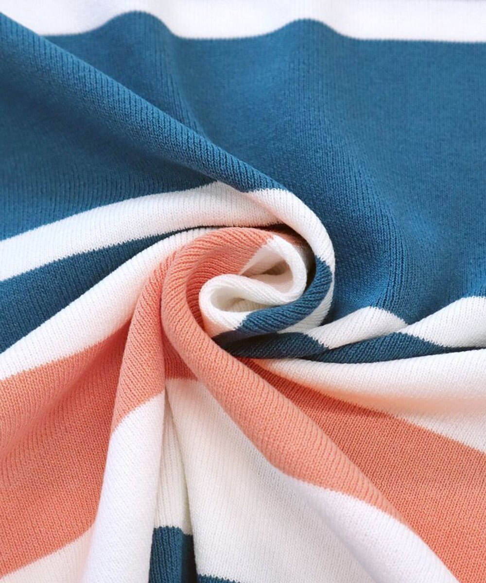 Tiaclasse 【洗える】マルチボーダーフレンチニットチュニック 