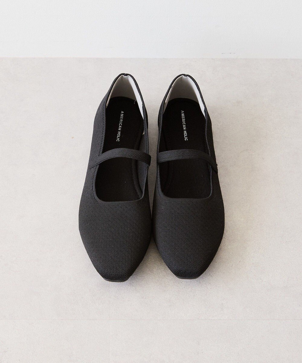 AMERICAN HOLIC ニットメリージェーンパンプス 