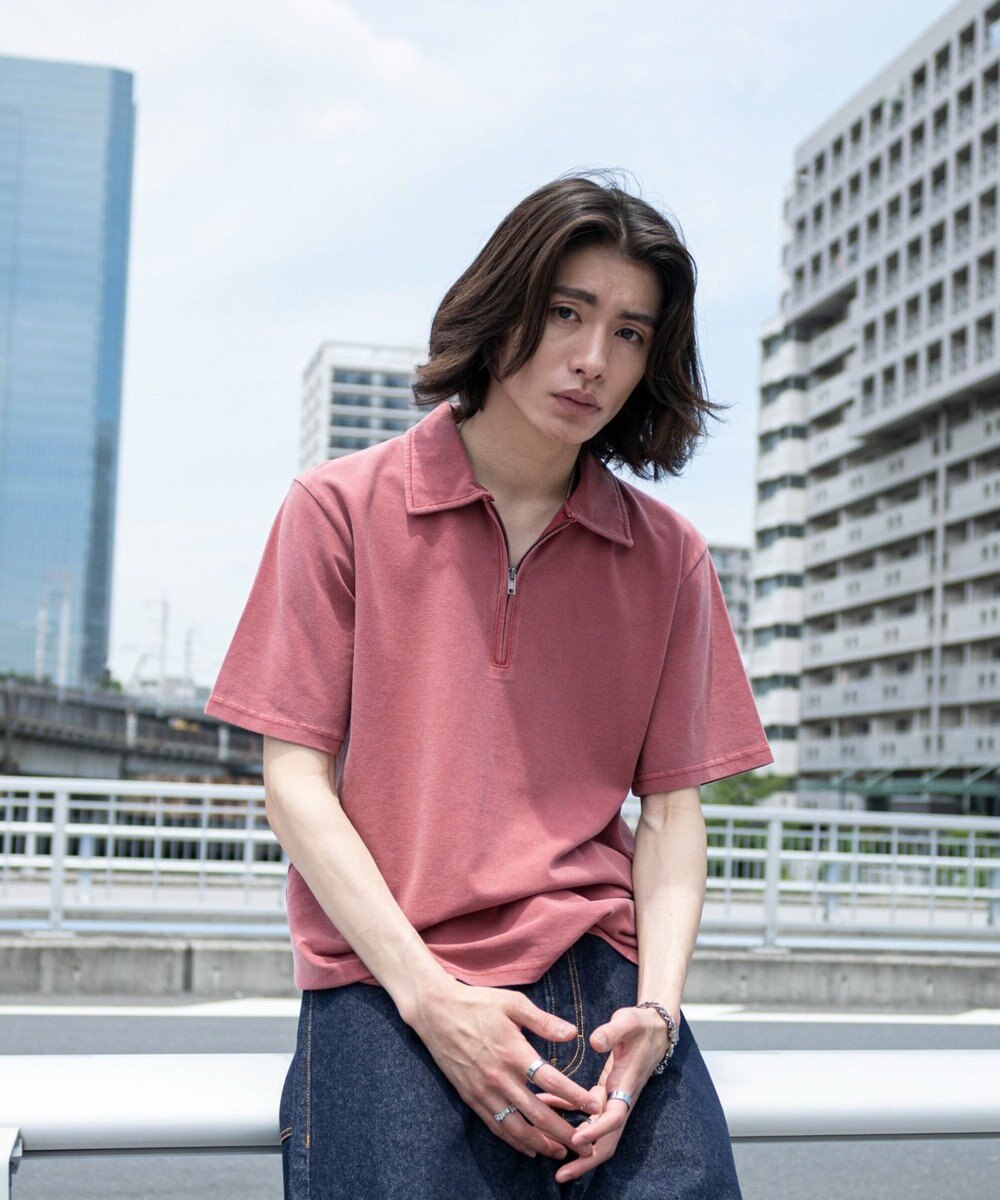 WEGO 【ユニセックス着用ITEM】ブリーチカノコハーフZIPポロ（SS） 