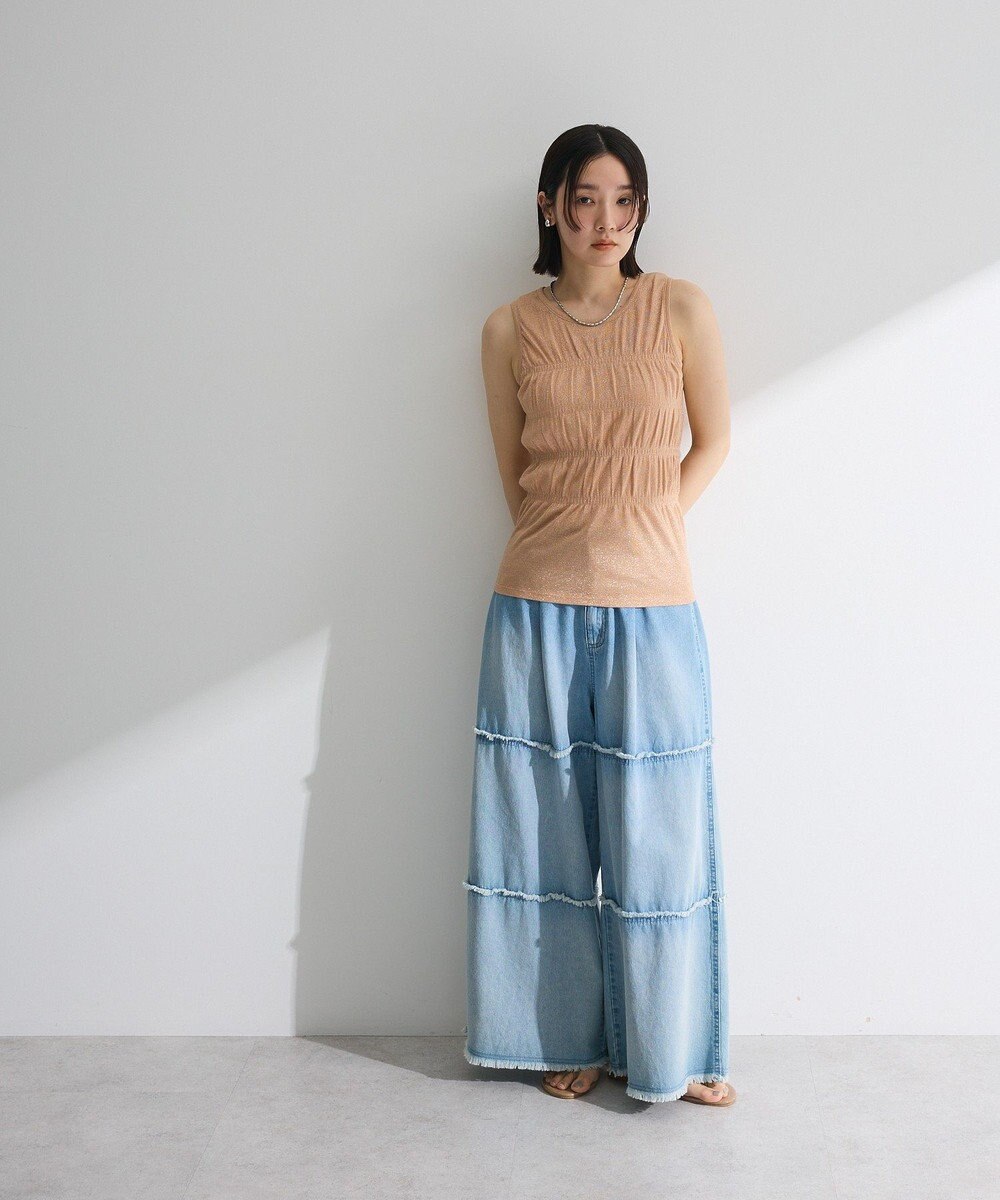 Green Parks ・Ｐｅｔｉｔ　Ｆｌｅｕｒ　シャーリングラメタンクトップ 