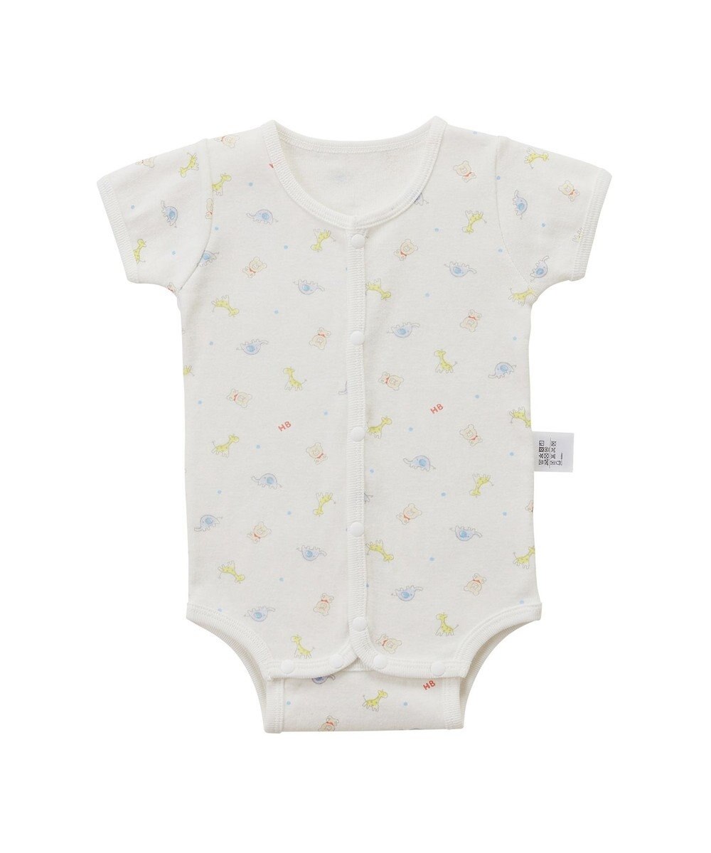 MIKI HOUSE HOT BISCUITS 【60-70cm】 半袖ボディシャツ(前開き) 