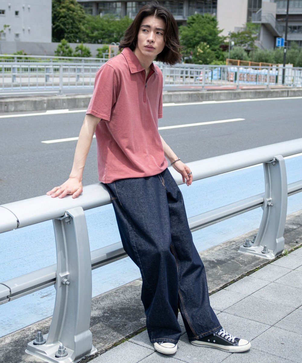 WEGO 【ユニセックス着用ITEM】ブリーチカノコハーフZIPポロ（SS） 