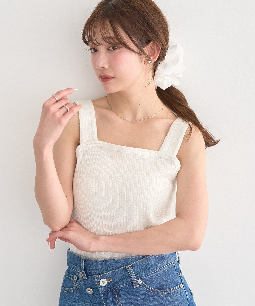 earth music&ecology チェーンリブラメカットタンクトップ 