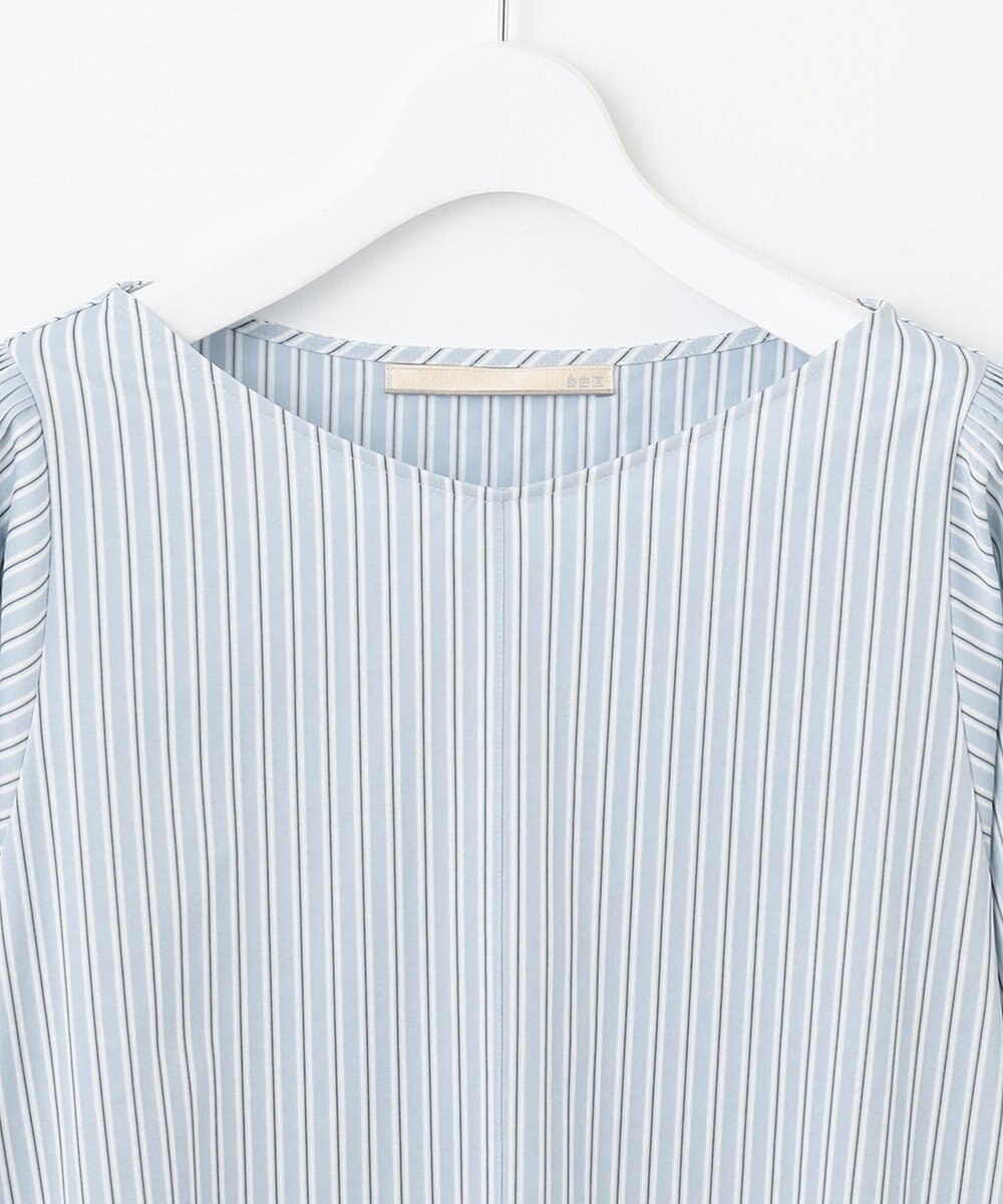 自由区 【XSサイズ～/洗える】ストレッチシャーティング ブラウス 