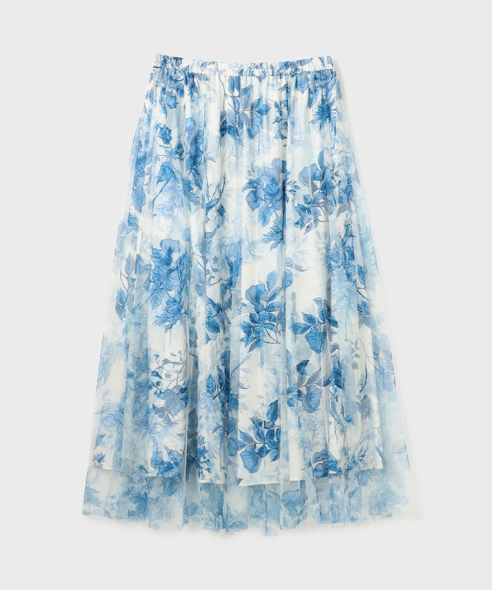 GRACE CONTINENTAL シャドーフラワープリントスカート 