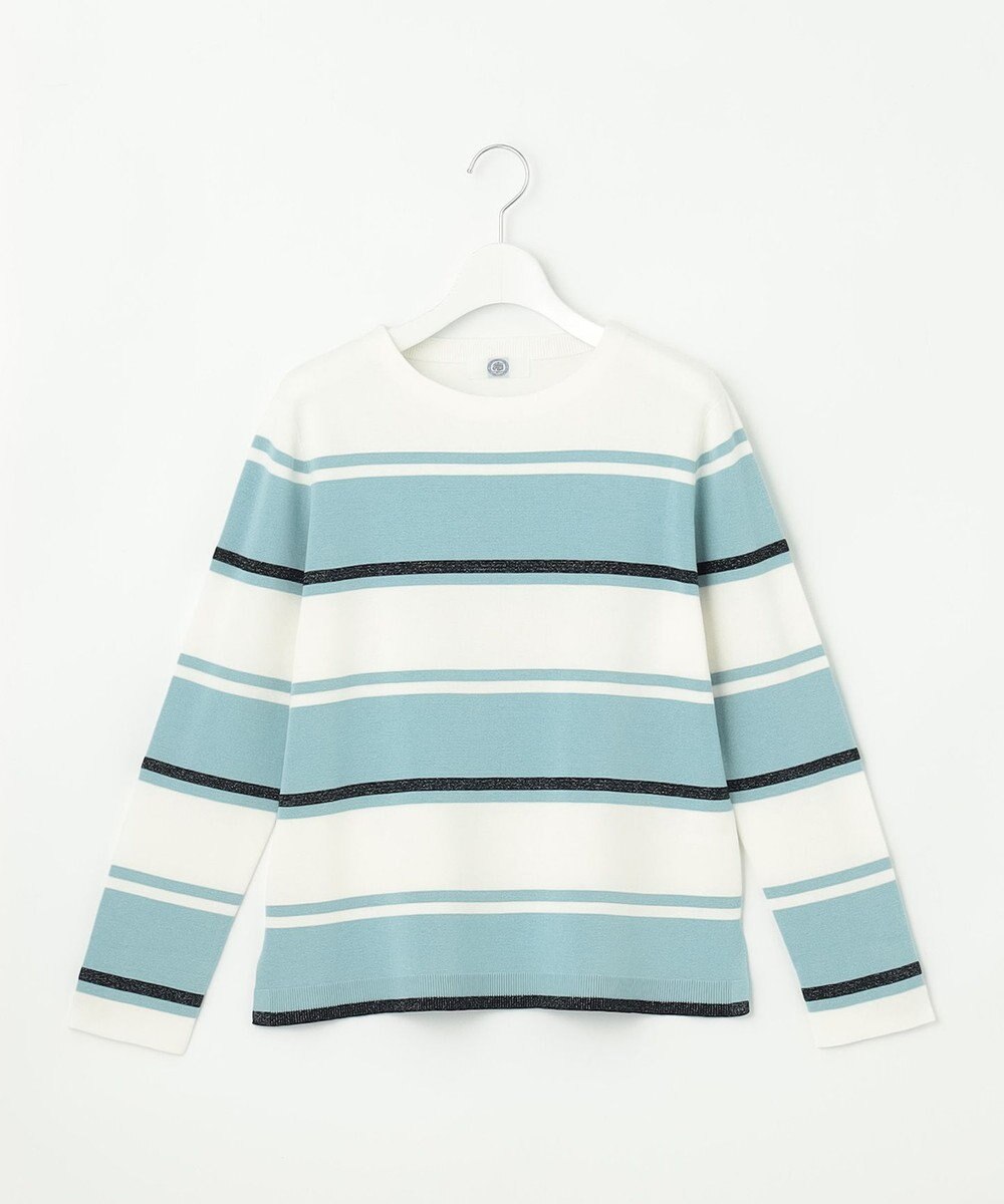 J.PRESS LADIES Cotton Acetate ブロッキング ボーダー ニット 