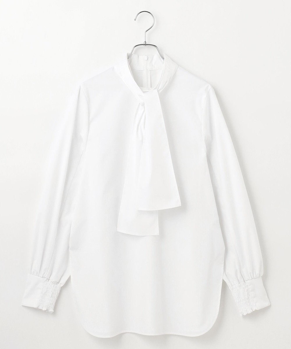 #Newans 【アイロンいらず】リボンタイブラウス 