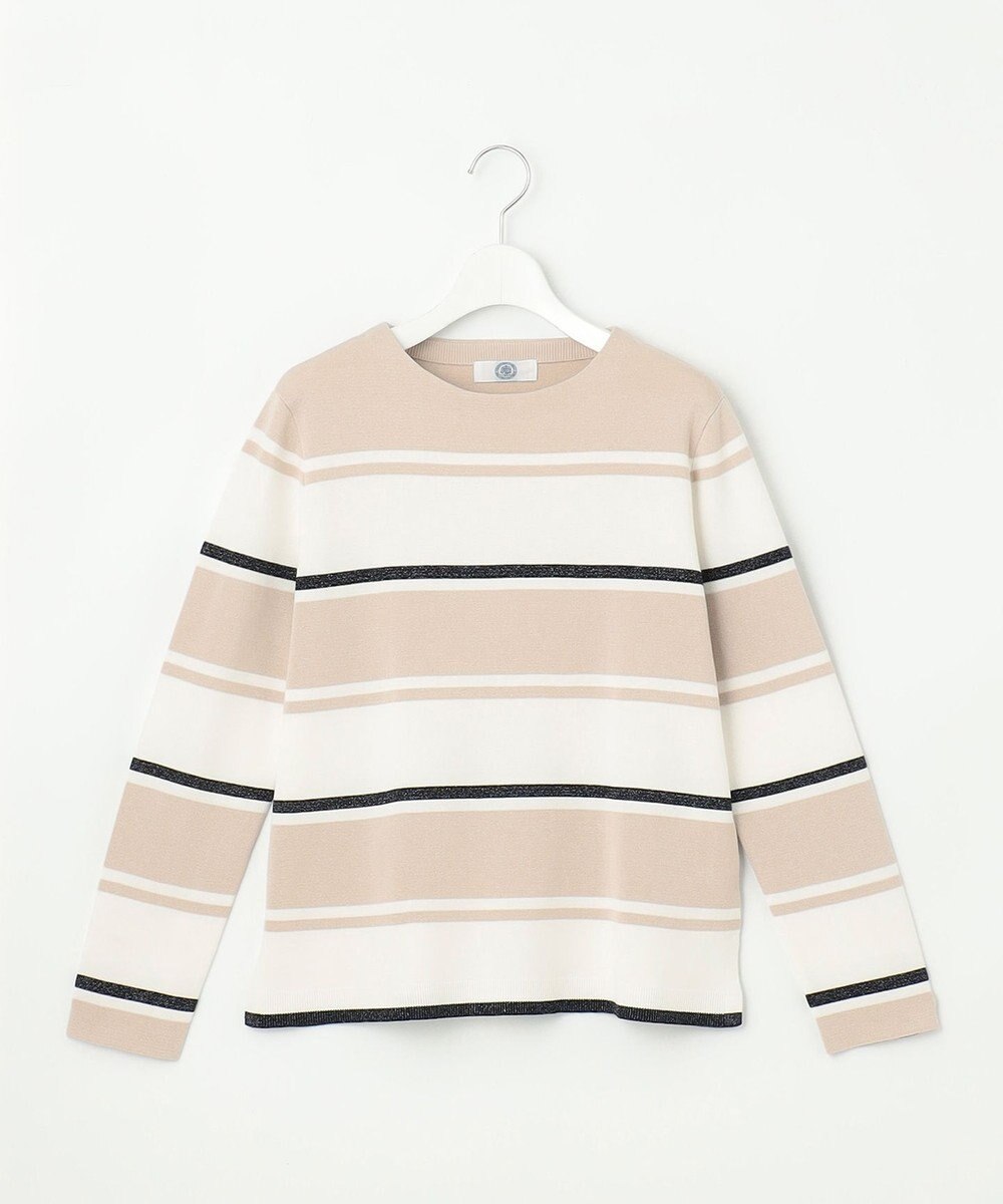 J.PRESS LADIES Cotton Acetate ブロッキング ボーダー ニット 