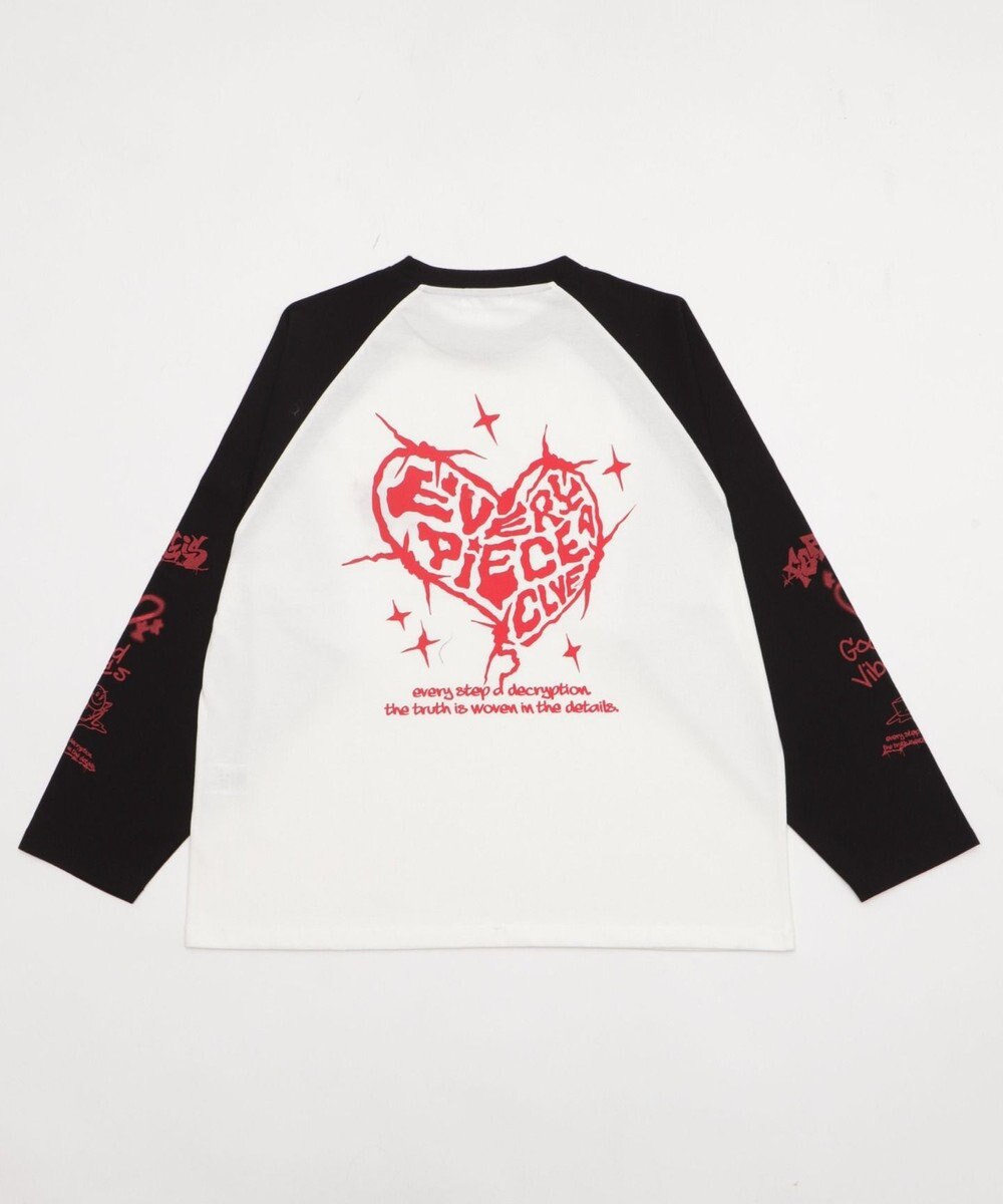 WEGO 【ユニセックス着用ITEM/MLサイズ展開】スリーブロゴグラフィックラグランT（LS） 