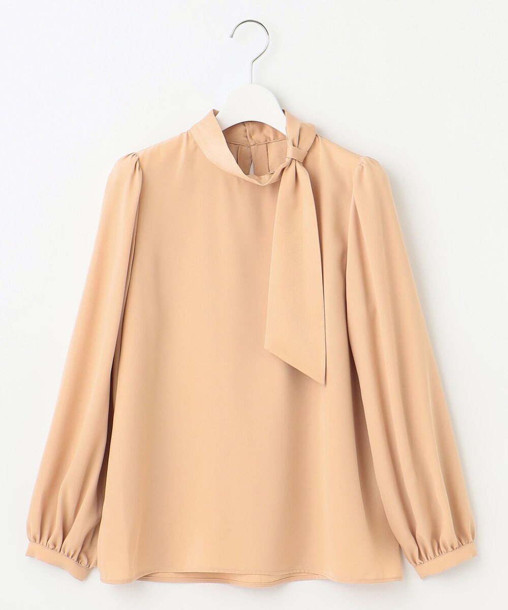 Feroux 【洗える】クラシカル リボンタイブラウス 