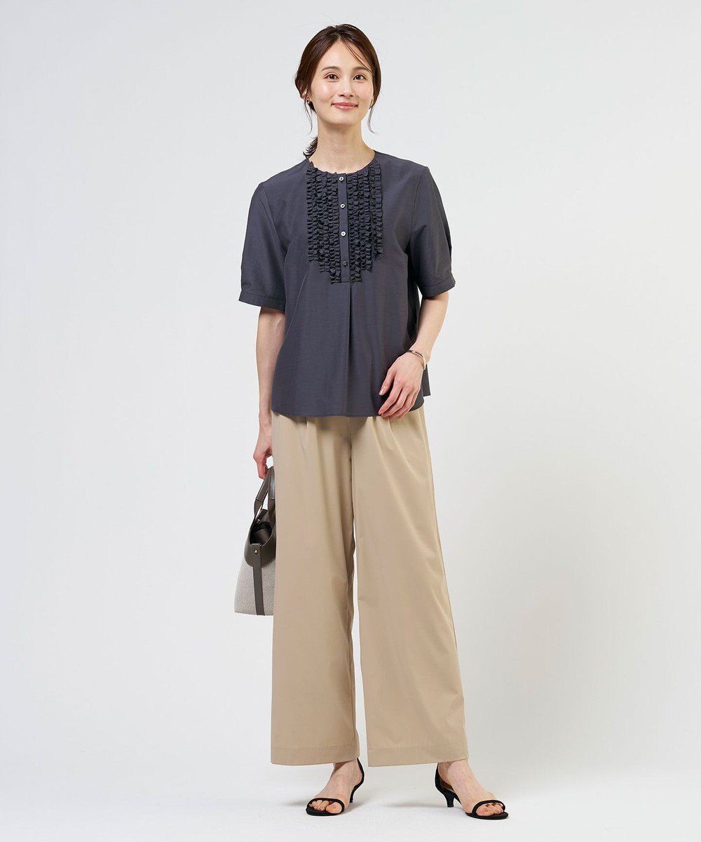 J.PRESS LADIES ライトタンブラー フリル ブラウス 