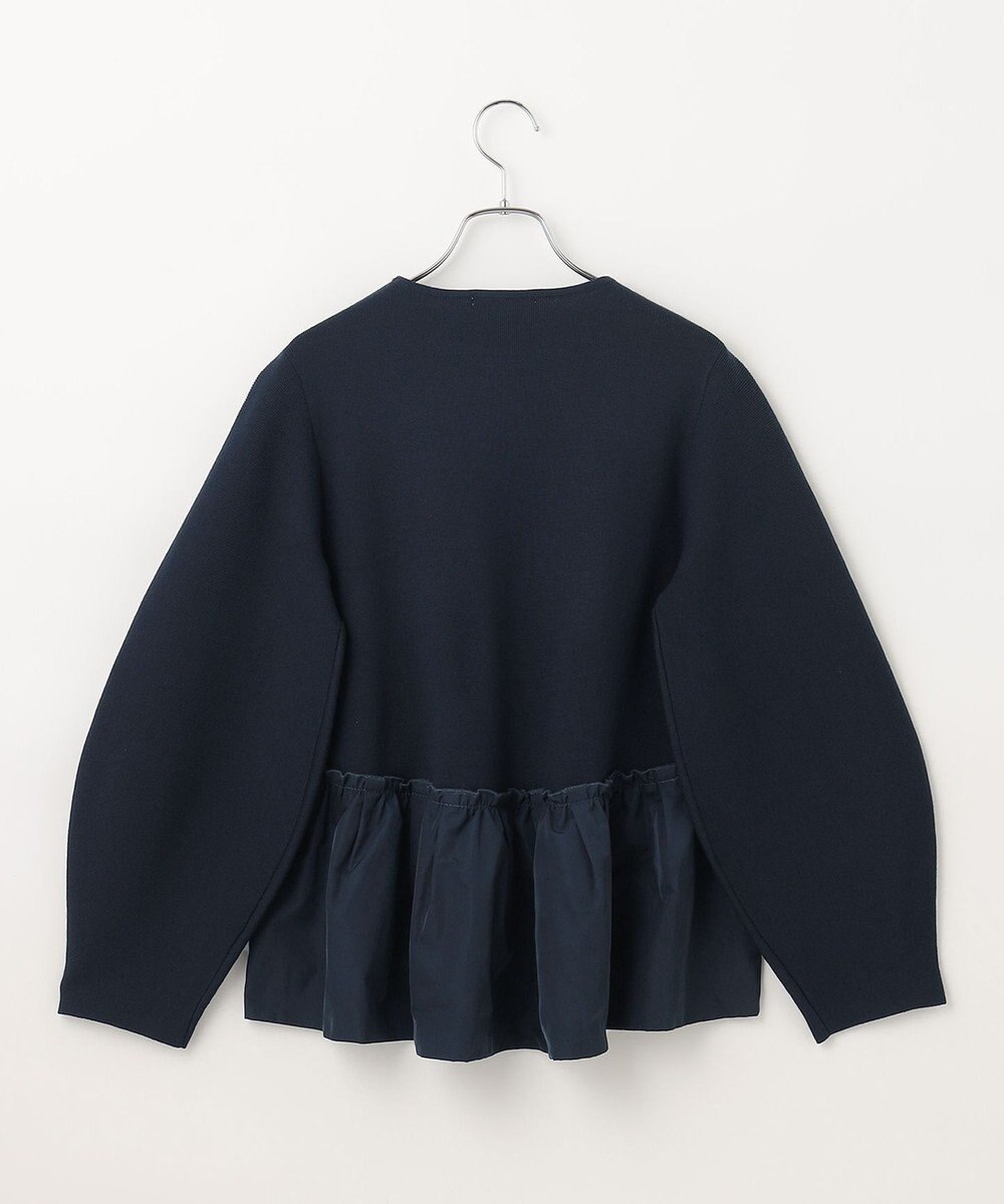 #Newans 【洗える】コンビネーションペプラムチュニックニット 