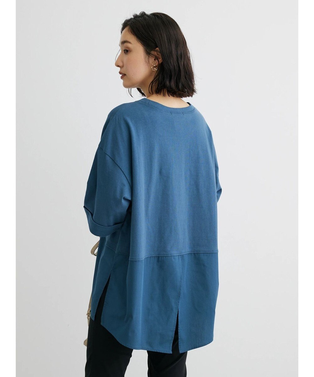 Green Parks ５分袖ドッキングバックスリットチュニック 