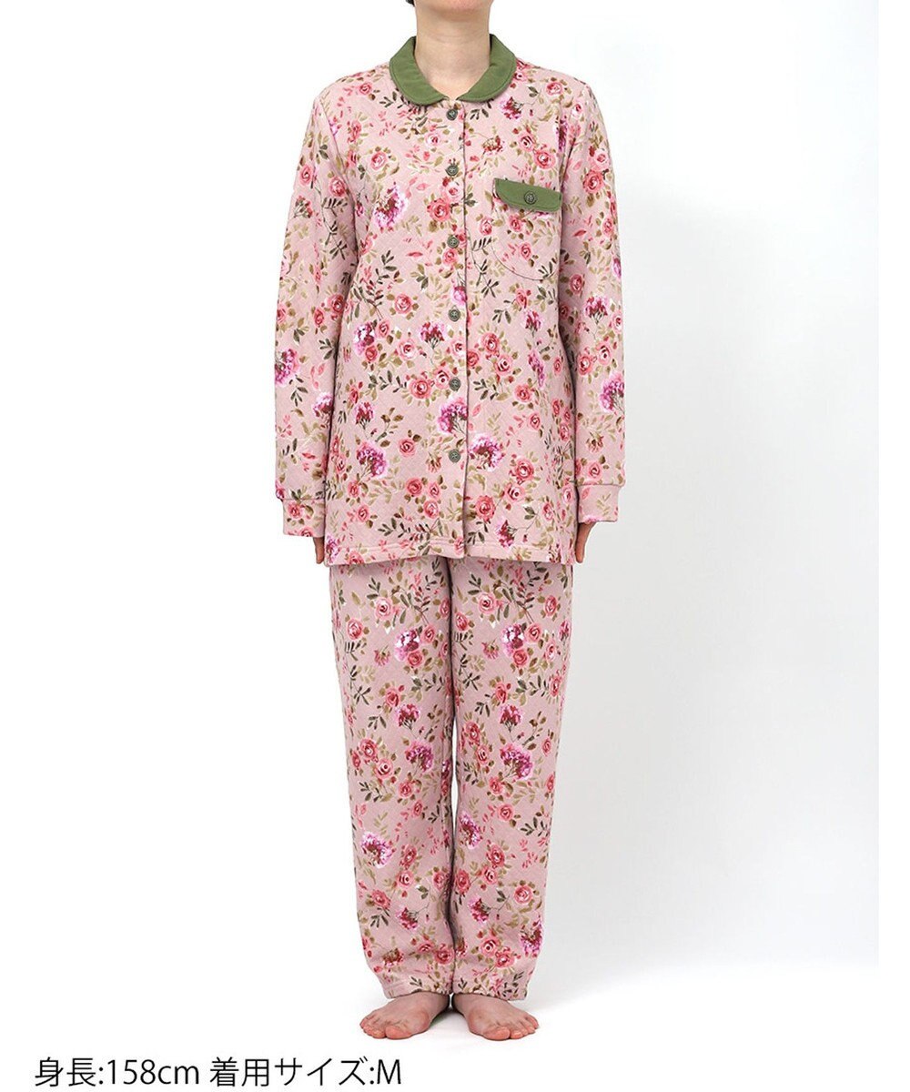 WACOAL ワコール_リラックス＆スリープ パジャマ キルトニット素材(本体) あったか 長袖 長ズボン レディース KDW405 /ワコール 