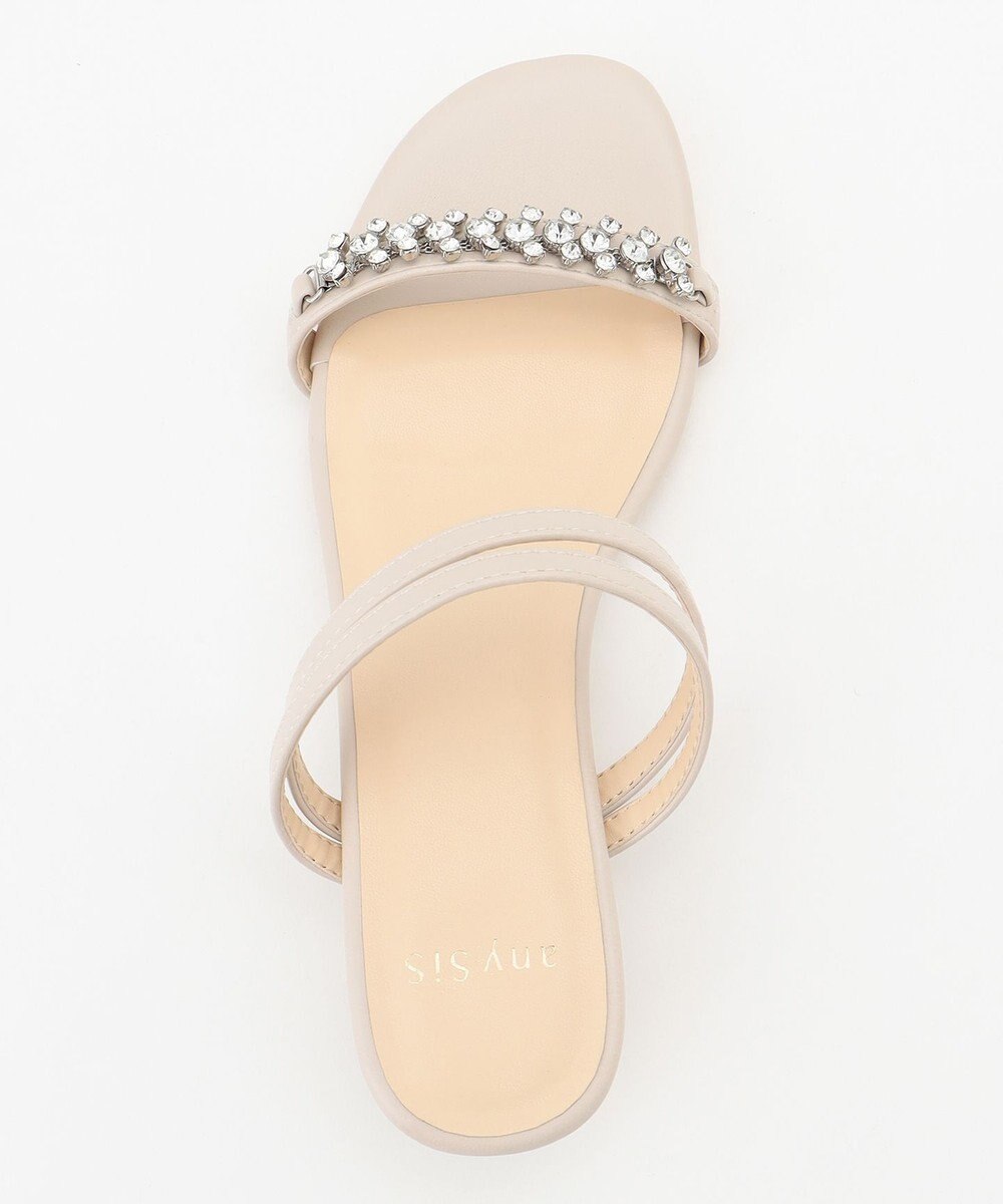 ANY SIS 【23.5~24.0cm】ジュエル調2WAYフラット サンダル 