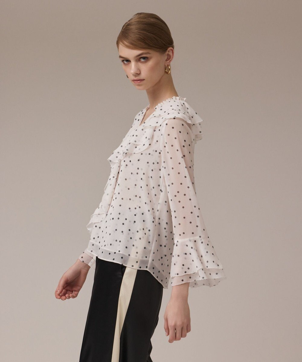GRACE CONTINENTAL ラッフルドットトップ 
