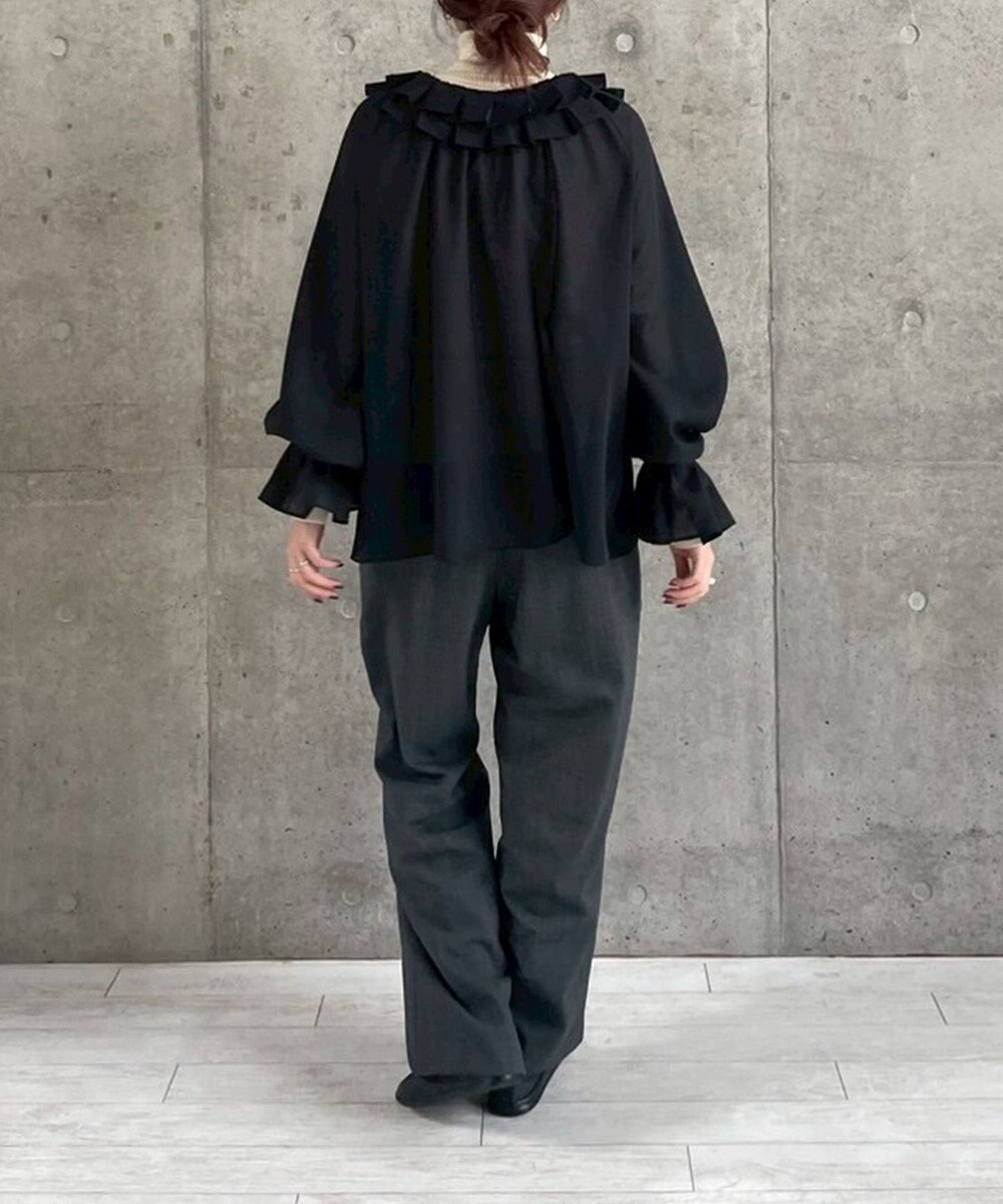 #Newans 【LEE掲載アイテム】【前後着用可能】ビッグカラー２WAYブラウス 