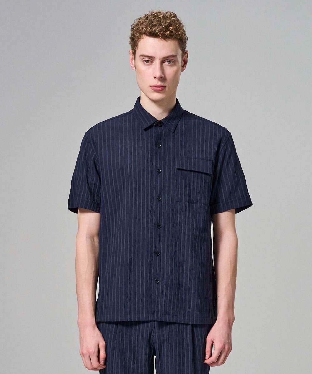 JOSEPH HOMME 【新素材】エアリッジストレッチ ポケット付レギュラーカラー半袖シャツ 