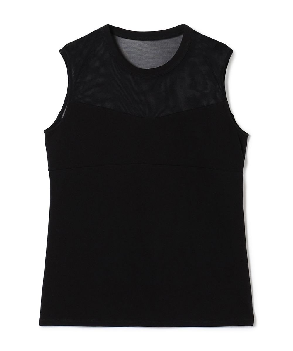 Chacott HandsomeCotton チュールノースリーブTシャツ 