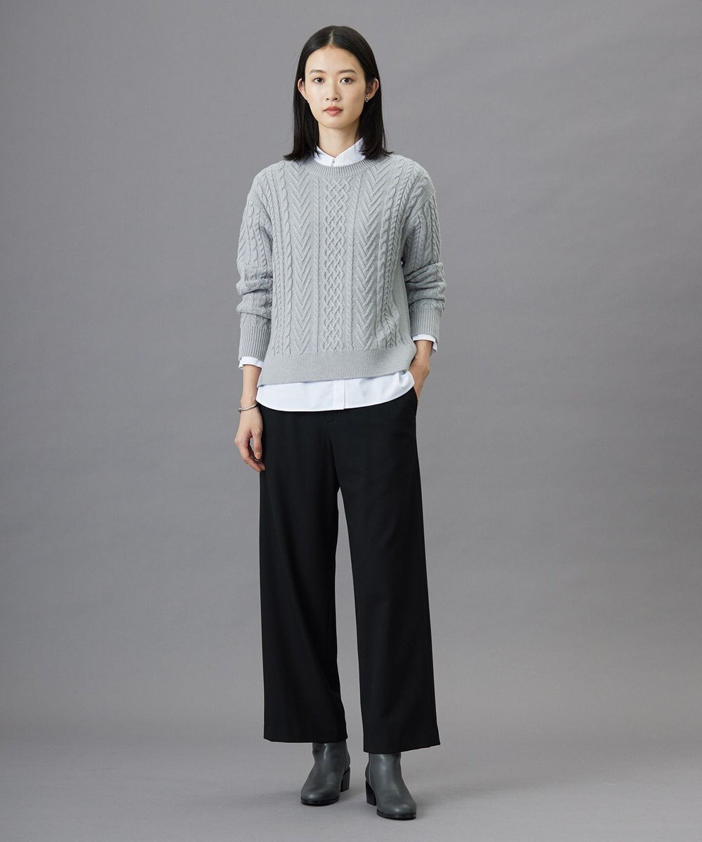 J.PRESS LADIES L 【WEB限定カラーあり・洗える】EIGER CORD ALAN クルーネックプルオーバー ニット 
