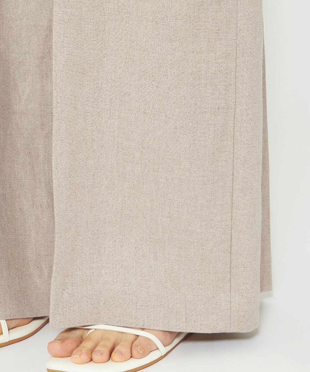 uncrave ヘリンボーン リネン ワイドパンツ（uncrave WHITE） 