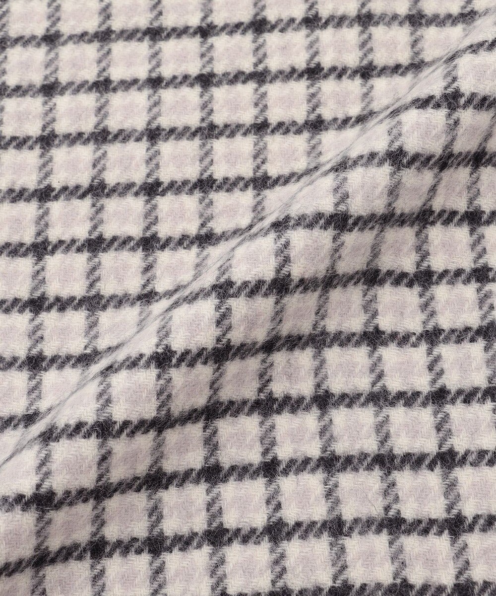 自由区 カシミヤ紡毛ガンクラブチェック ストール 