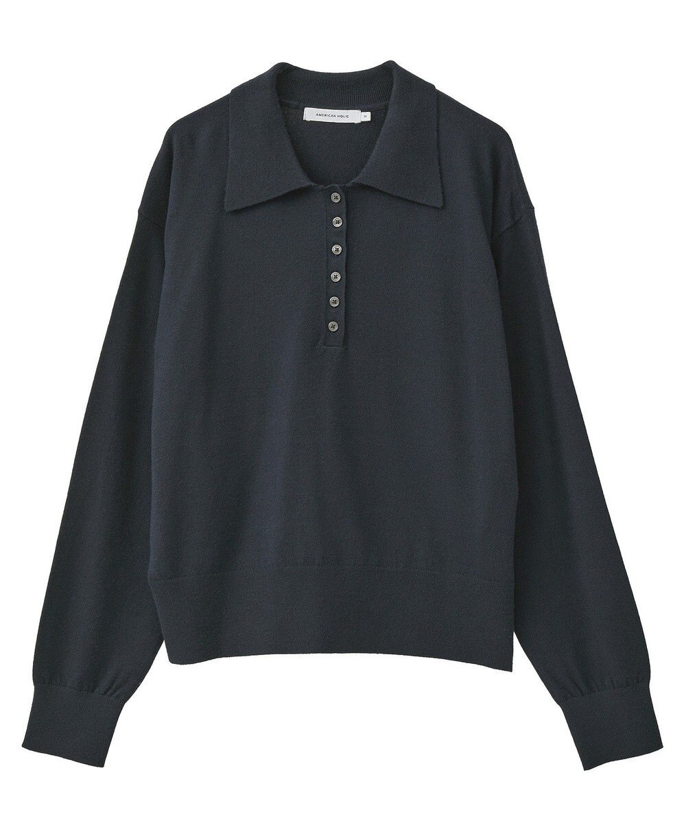 AMERICAN HOLIC バイパチルーズポロシャツプルオーバー 