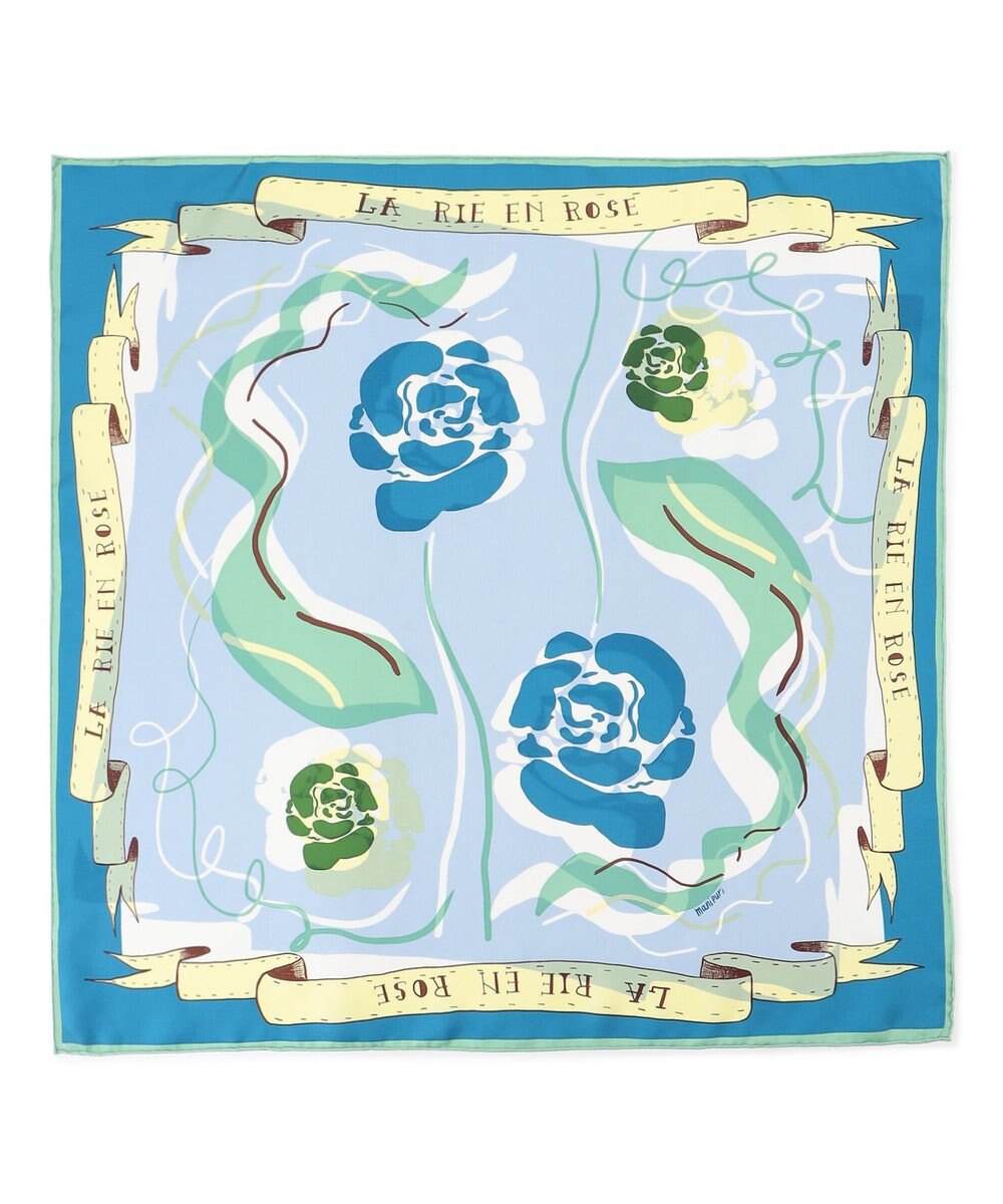 23区 manipuri コラージュローズ シルク スカーフ 