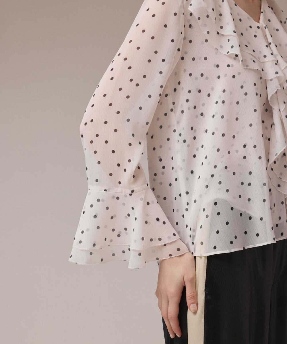 GRACE CONTINENTAL ラッフルドットトップ 