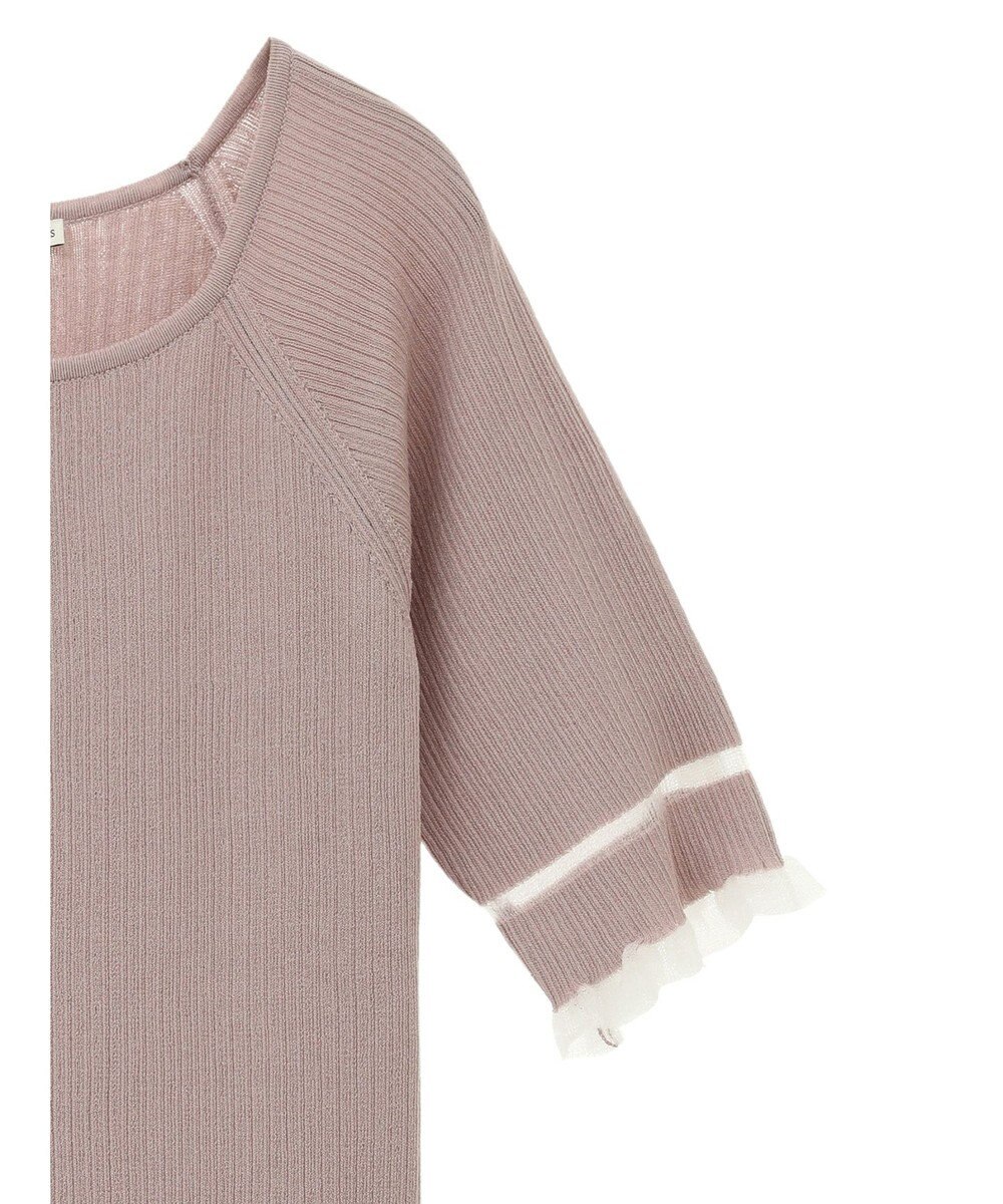 earth music&ecology ポイントシアーフリルニットプルオーバー 