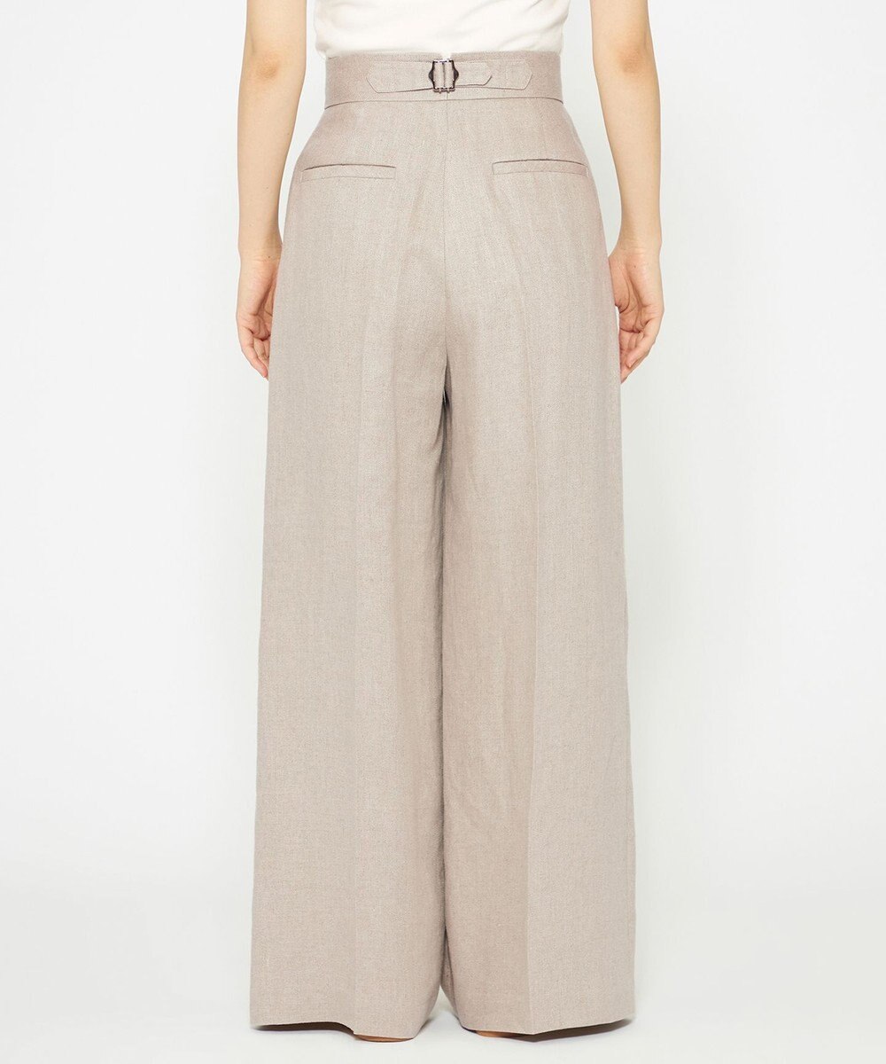 uncrave ヘリンボーン リネン ワイドパンツ（uncrave WHITE） 