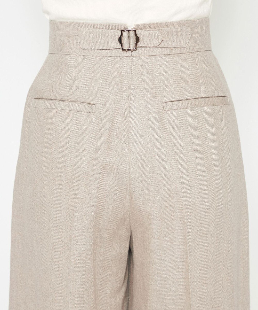 uncrave ヘリンボーン リネン ワイドパンツ（uncrave WHITE） 