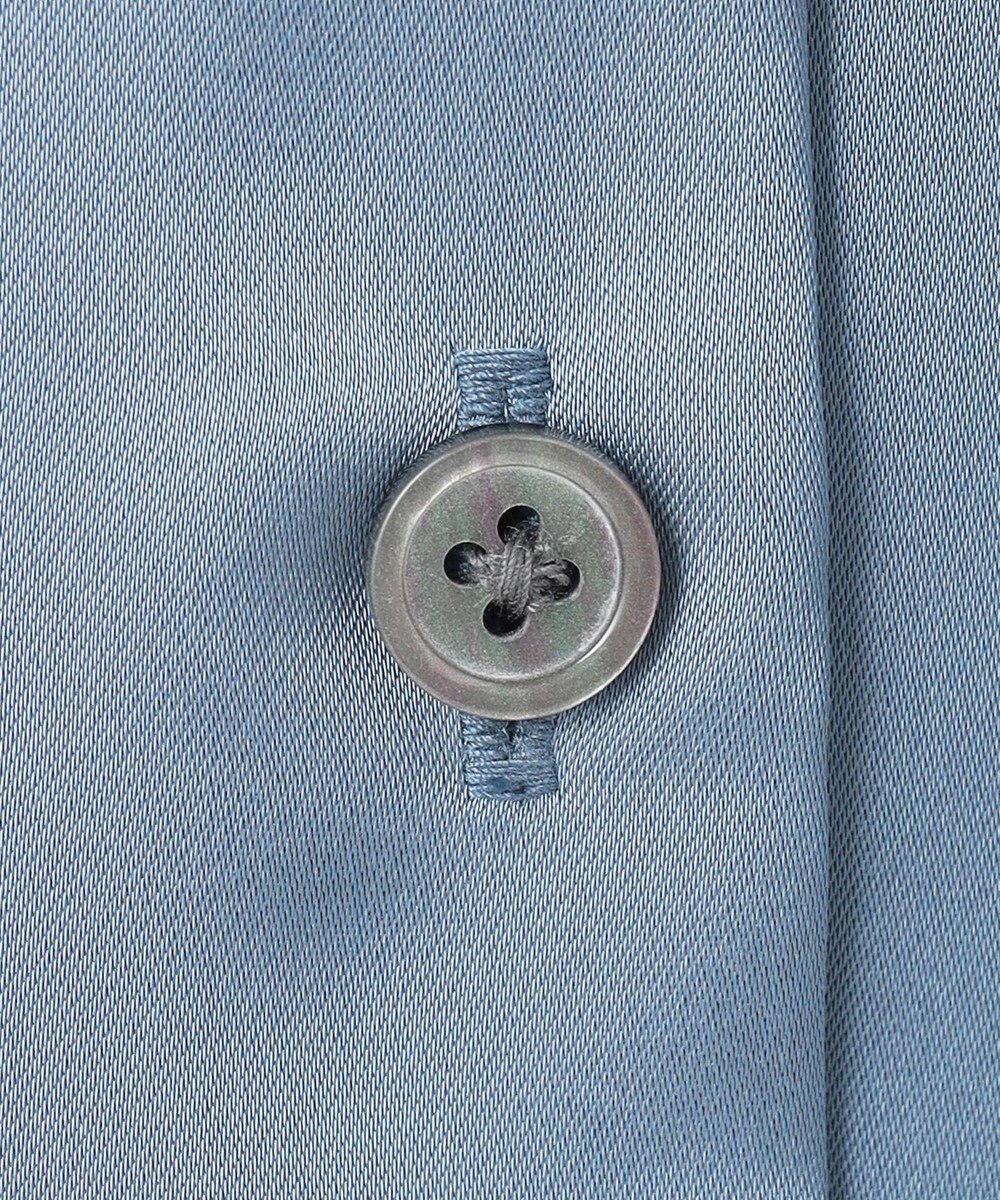 UNFILO L サテン バンドカラーシャツ 