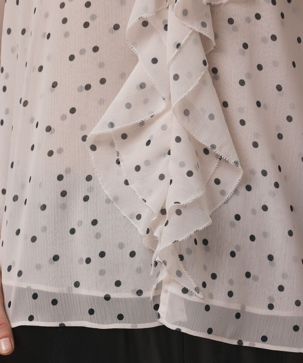 GRACE CONTINENTAL ラッフルドットトップ 